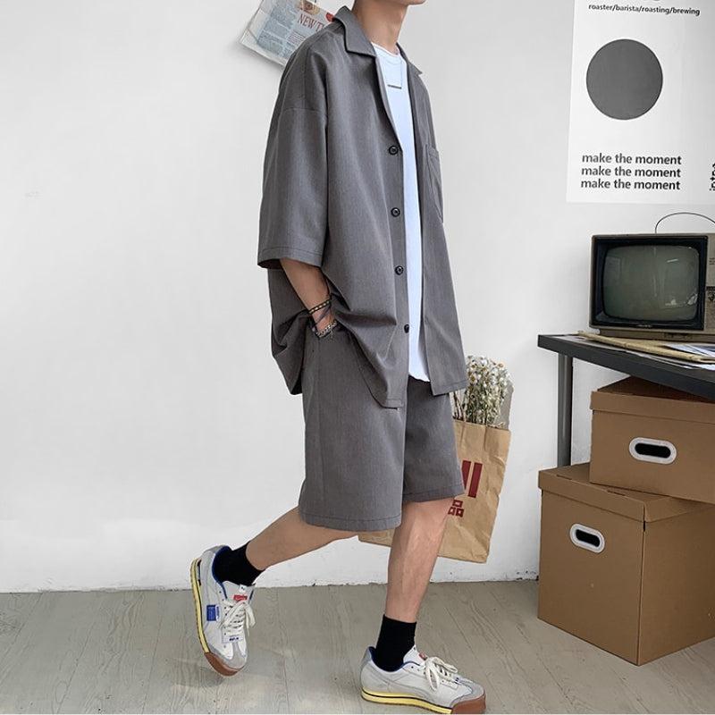 Style Core Aesthetics, New Style Trends - Soft Boy Shirt and Shorts Two Piece Set Style Core Aesthetics, New Style Trends - Soft Boy Shirt and Shorts Two Piece Set