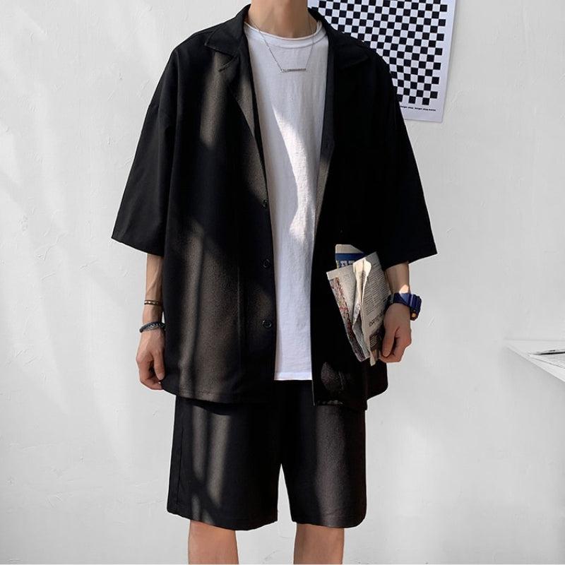 Style Core Aesthetics, New Style Trends - Soft Boy Shirt and Shorts Two Piece Set Style Core Aesthetics, New Style Trends - Soft Boy Shirt and Shorts Two Piece Set