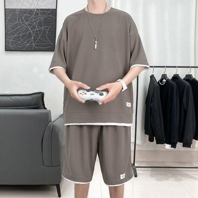 Style Core Aesthetics, New Style Trends - Soft Boy Sweatshirt & Sweatshorts Two Piece Set Style Core Aesthetics, New Style Trends - Soft Boy Sweatshirt & Sweatshorts Two Piece Set