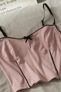 Style Core Aesthetics, New Style Trends - Soft Girl Bow Corduroy Top