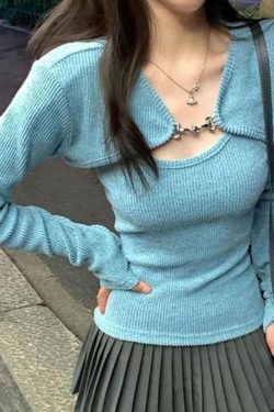 Style Core Aesthetics, New Style Trends - Soft Girl Corduroy Cardigan Vest Set