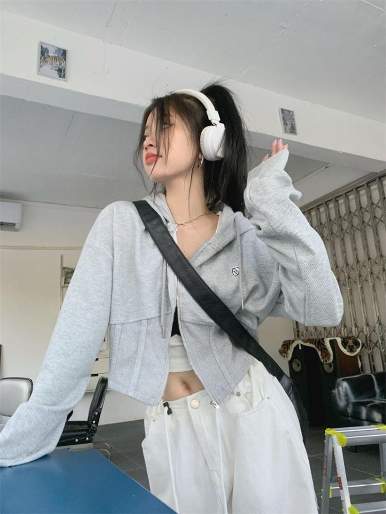 Style Core Aesthetics, New Style Trends - Soft Girl Cropped Hoodie Style Core Aesthetics, New Style Trends - Soft Girl Cropped Hoodie