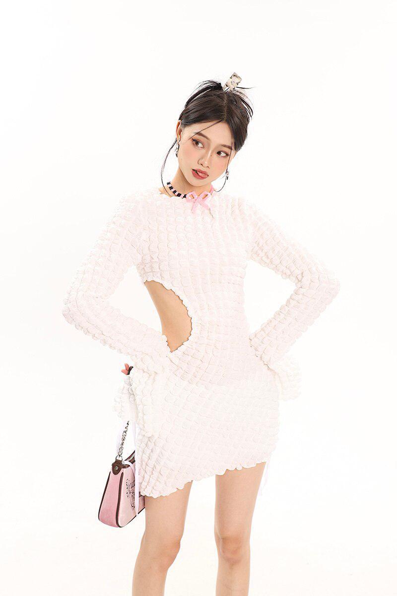 Style Core Aesthetics, New Style Trends - Soft Girl Cut Out Mini Dress Style Core Aesthetics, New Style Trends - Soft Girl Cut Out Mini Dress
