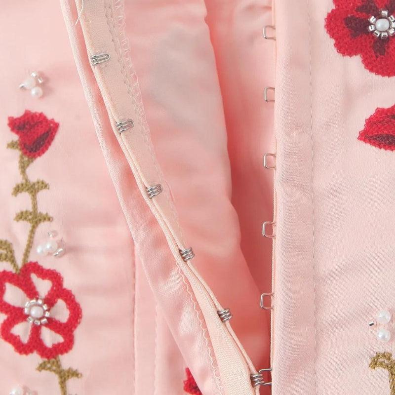 Style Core Aesthetics, New Style Trends - Soft Girl Embroidered Beaded Corset Top Style Core Aesthetics, New Style Trends - Soft Girl Embroidered Beaded Corset Top