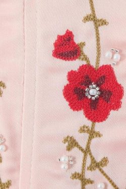 Style Core Aesthetics, New Style Trends - Soft Girl Embroidered Beaded Corset Top