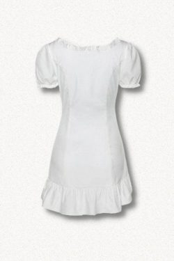 Style Core Aesthetics, New Style Trends - Soft Girl Lace Up Mini Dress