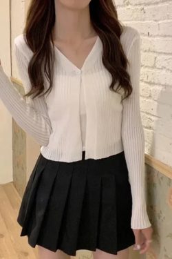 Style Core Aesthetics, New Style Trends - Soft Girl One Button Cardigan