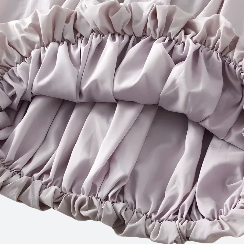 Style Core Aesthetics, New Style Trends - Soft Girl Pastel Bubble Midi Skirt Style Core Aesthetics, New Style Trends - Soft Girl Pastel Bubble Midi Skirt