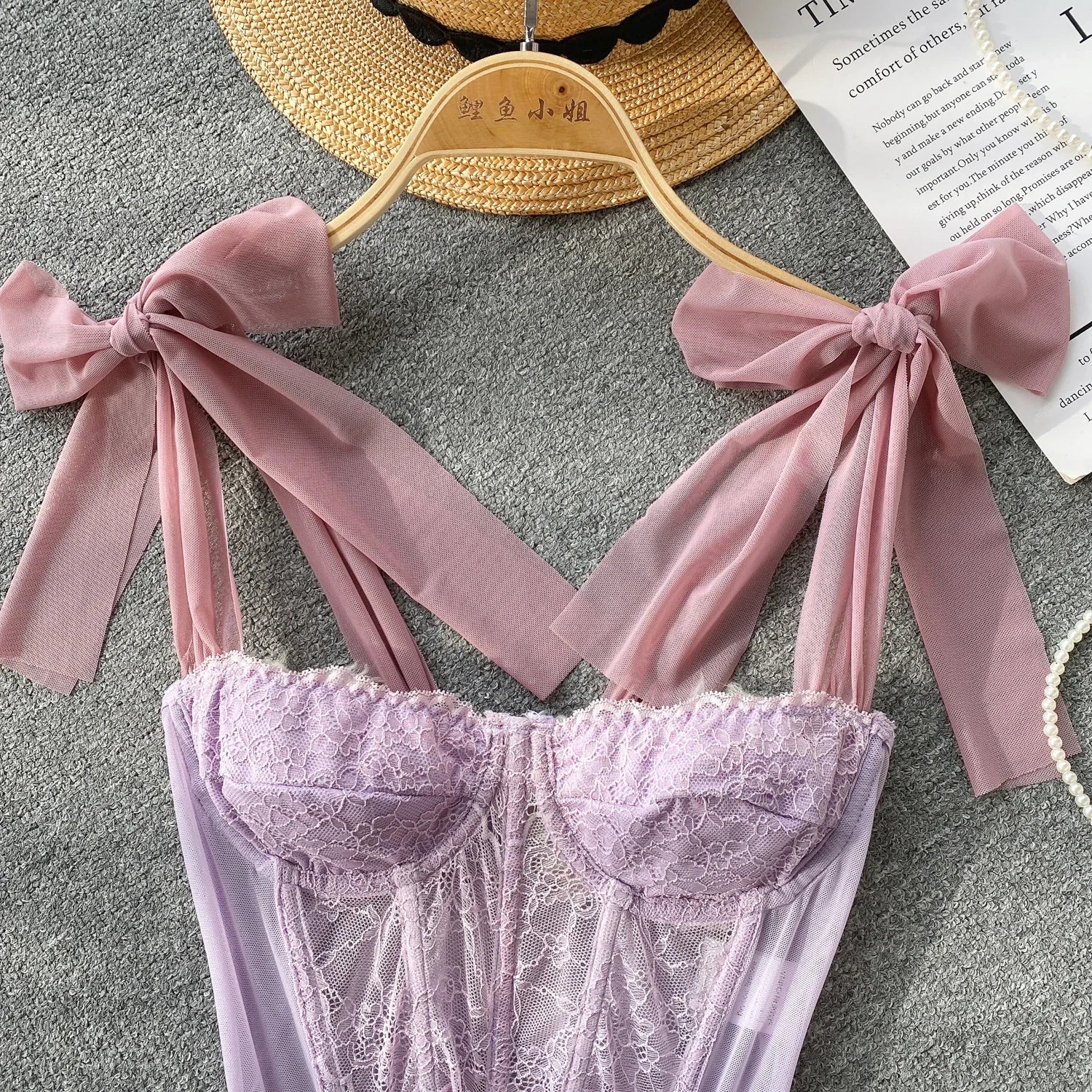 Style Core Aesthetics, New Style Trends - Soft Girl Sheer Lace Corset Top Style Core Aesthetics, New Style Trends - Soft Girl Sheer Lace Corset Top