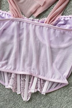 Style Core Aesthetics, New Style Trends - Soft Girl Sheer Lace Corset Top