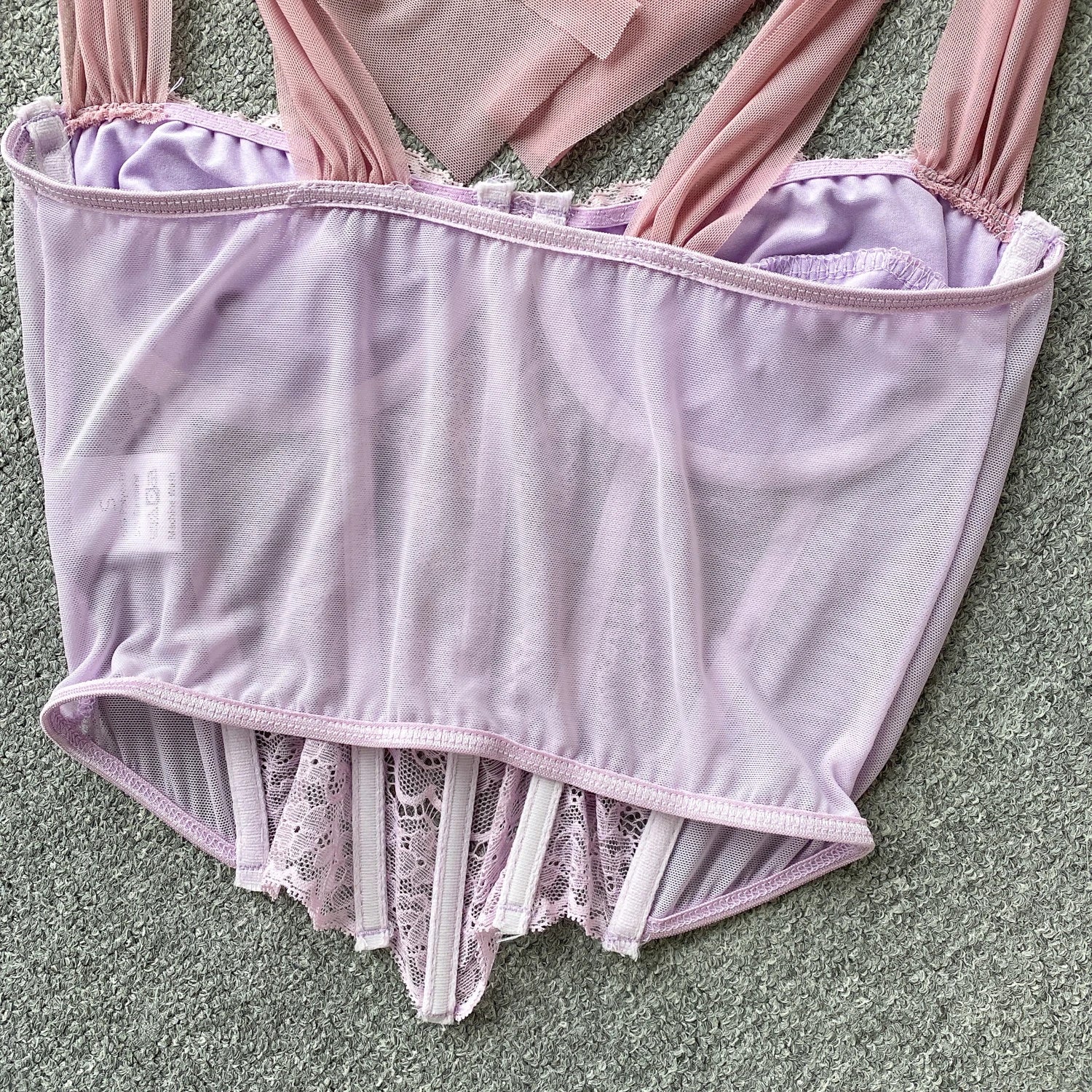 Style Core Aesthetics, New Style Trends - Soft Girl Sheer Lace Corset Top Style Core Aesthetics, New Style Trends - Soft Girl Sheer Lace Corset Top