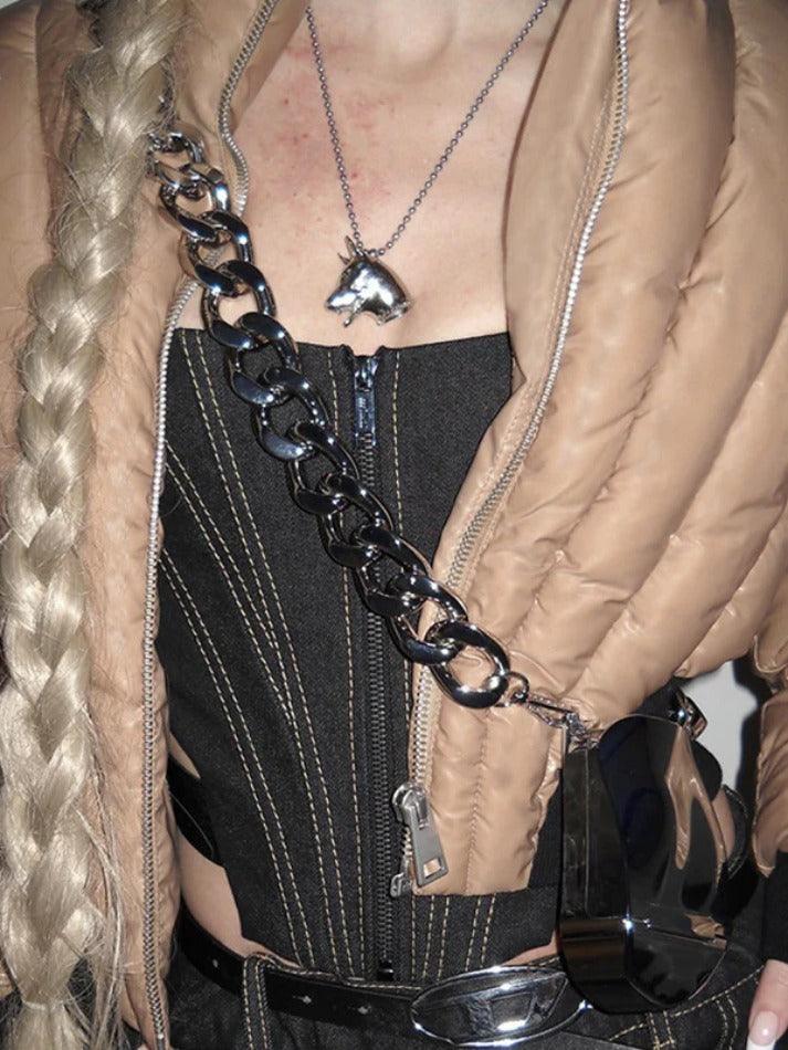 Style Core Aesthetics, New Style Trends - Solid Collar Neck Slim Zip Up Short Jacket Style Core Aesthetics, New Style Trends - Solid Collar Neck Slim Zip Up Short Jacket