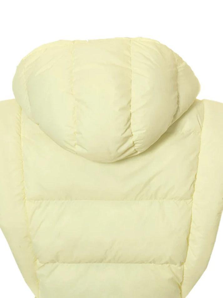 Style Core Aesthetics, New Style Trends - Solid Color Lace Up Hooded Sleeveless Jacket Style Core Aesthetics, New Style Trends - Solid Color Lace Up Hooded Sleeveless Jacket