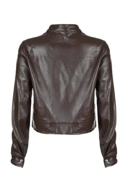 Style Core Aesthetics, New Style Trends - Solid Zip Up Leather Jacket