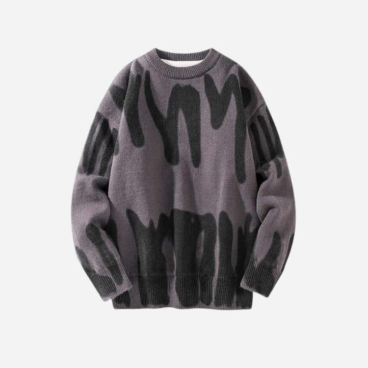 Style Core Aesthetics, New Style Trends - Spray Paint Soft Touch Knitted Sweater Style Core Aesthetics, New Style Trends - Spray Paint Soft Touch Knitted Sweater