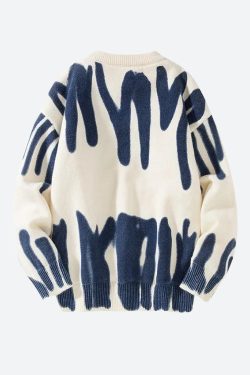 Style Core Aesthetics, New Style Trends - Spray Paint Soft Touch Knitted Sweater