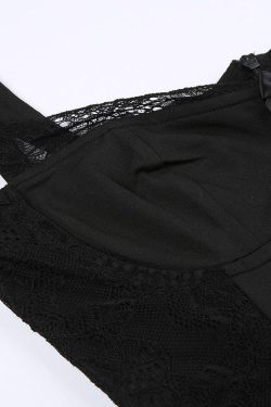 Style Core Aesthetics, New Style Trends - Square Neck Lace Mini Dress