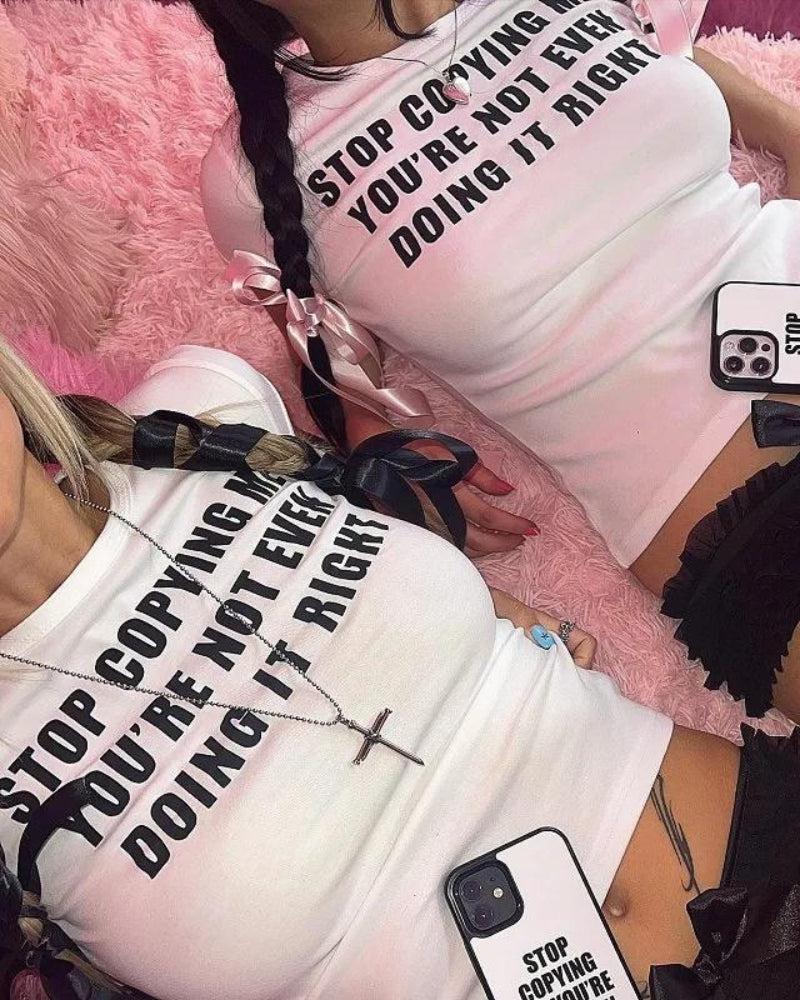 Style Core Aesthetics, New Style Trends - Stop Copying Me Tee Style Core Aesthetics, New Style Trends - Stop Copying Me Tee