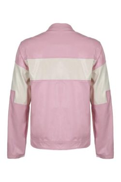 Style Core Aesthetics, New Style Trends - Striped Contrast Color Splice Leather Jacket