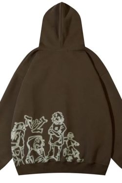 Style Core Aesthetics, New Style Trends - Sweat à Capuche Oversize Graphique 'We Vaguely Feel Many'