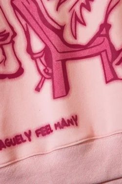 Style Core Aesthetics, New Style Trends - Sweat à Capuche Oversize Graphique 'We Vaguely Feel Many'