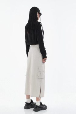 Style Core Aesthetics, New Style Trends - Tech Parachute Maxi Skirt