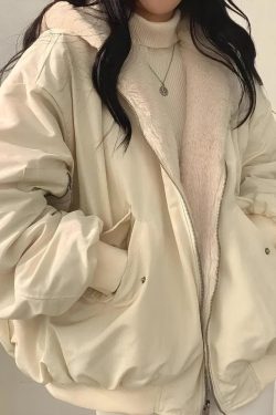 Style Core Aesthetics, New Style Trends - Teddy Reversible Hooded Jacket