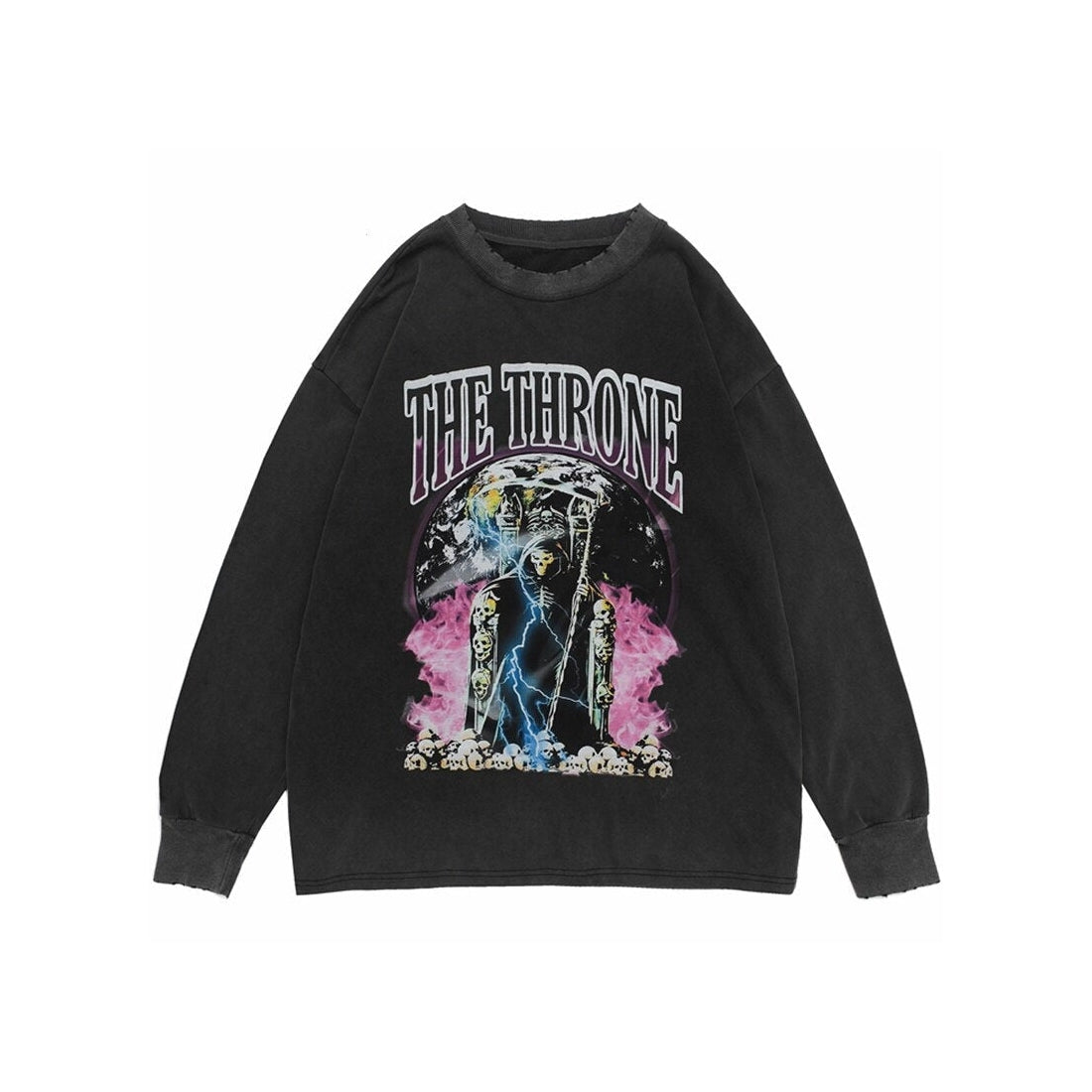 Style Core Aesthetics, New Style Trends - 'The Throne' Ripped Cotton Sweater Style Core Aesthetics, New Style Trends - 'The Throne' Ripped Cotton Sweater