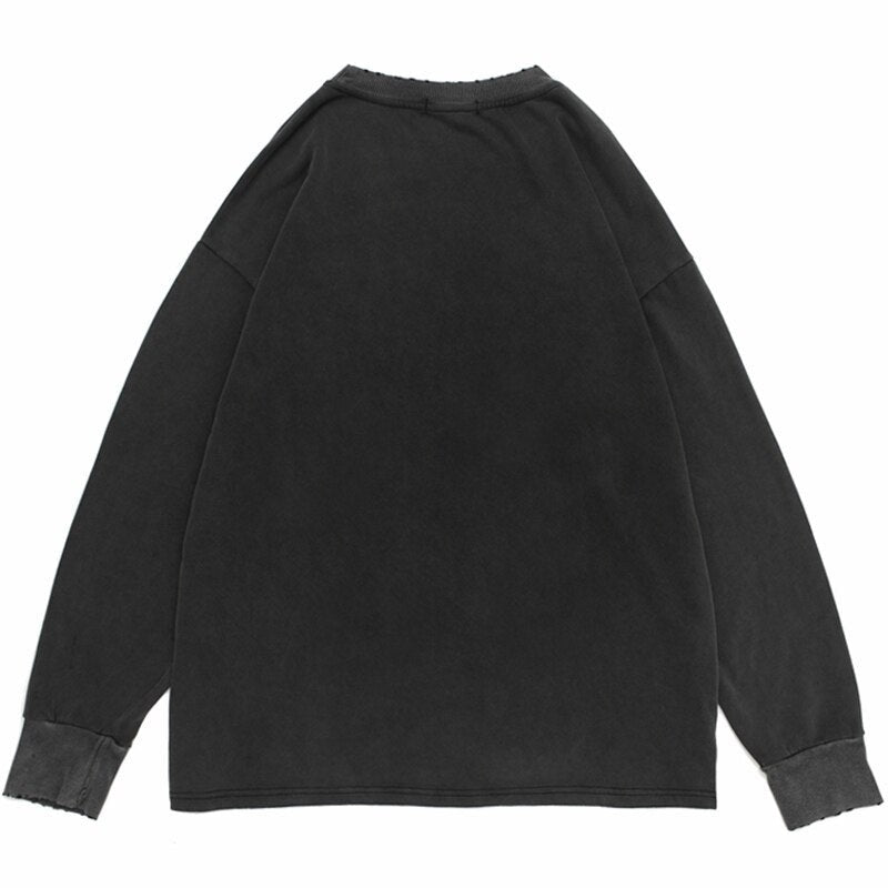 Style Core Aesthetics, New Style Trends - 'The Throne' Ripped Cotton Sweater Style Core Aesthetics, New Style Trends - 'The Throne' Ripped Cotton Sweater