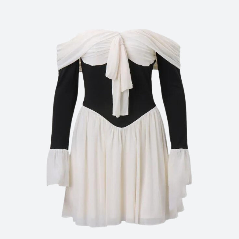 Style Core Aesthetics, New Style Trends - Tie Front Off Shoulder Corset Mini Dress Style Core Aesthetics, New Style Trends - Tie Front Off Shoulder Corset Mini Dress