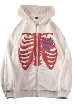 Style Core Aesthetics, New Style Trends - Veste squelette coeur