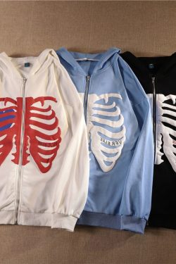 Style Core Aesthetics, New Style Trends - Veste squelette coeur