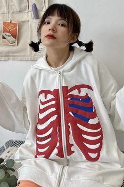 Style Core Aesthetics, New Style Trends - Veste squelette coeur