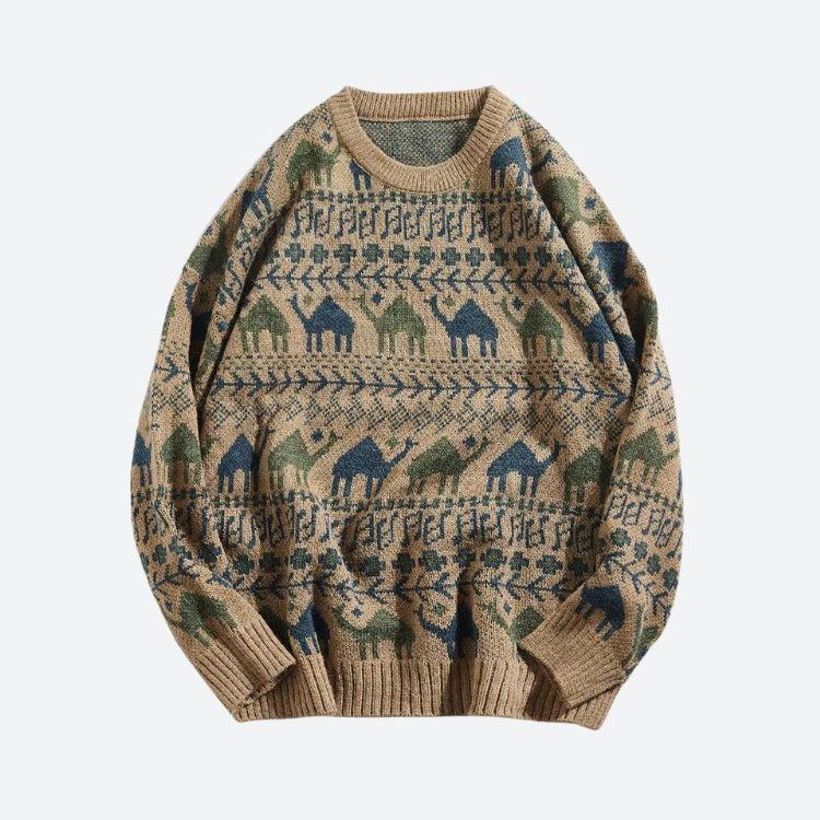Style Core Aesthetics, New Style Trends - Vintage Camel Knitted Sweater Style Core Aesthetics, New Style Trends - Vintage Camel Knitted Sweater