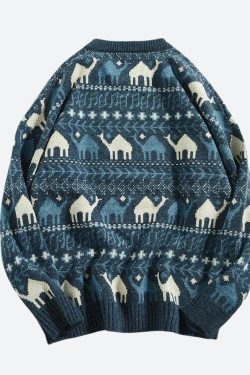 Style Core Aesthetics, New Style Trends - Vintage Camel Knitted Sweater