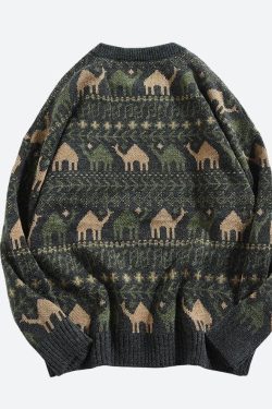Style Core Aesthetics, New Style Trends - Vintage Camel Knitted Sweater