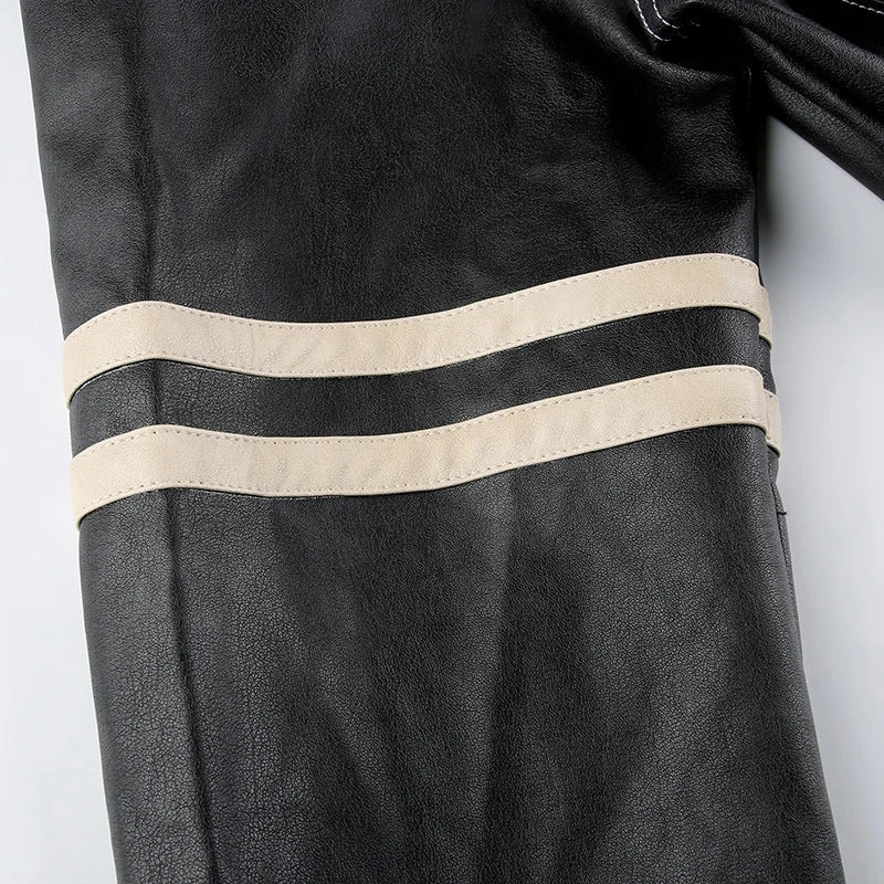 Style Core Aesthetics, New Style Trends - Vintage Grunge Biker Zip-Up Faux Leather Jacket Style Core Aesthetics, New Style Trends - Vintage Grunge Biker Zip-Up Faux Leather Jacket