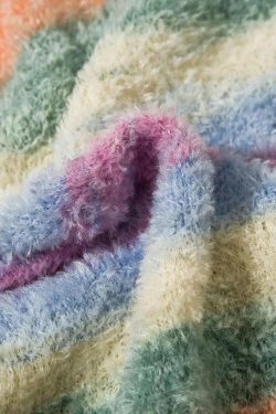 Style Core Aesthetics, New Style Trends - Vintage Multicolored Yarn Plush Sweater Vest