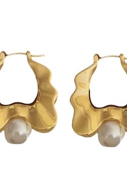 Style Core Aesthetics, New Style Trends - Vintage Pearl Wavy Earrings
