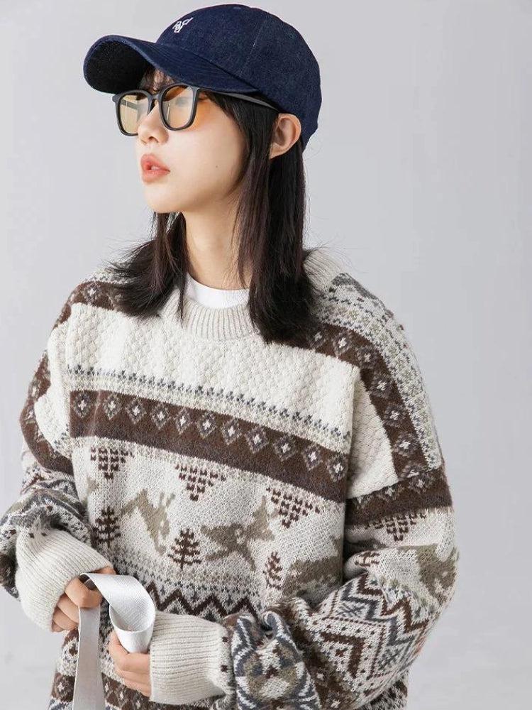 Style Core Aesthetics, New Style Trends - Vintage Rabbits Knitted Sweater Style Core Aesthetics, New Style Trends - Vintage Rabbits Knitted Sweater