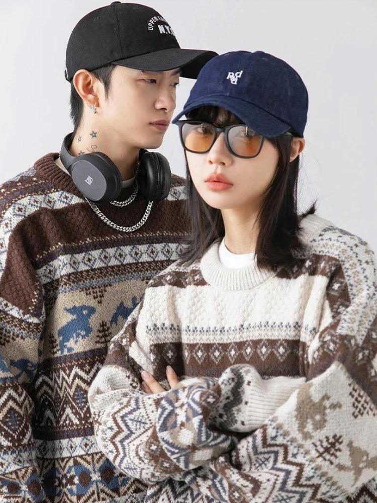 Style Core Aesthetics, New Style Trends - Vintage Rabbits Knitted Sweater Style Core Aesthetics, New Style Trends - Vintage Rabbits Knitted Sweater