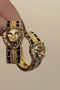 Style Core Aesthetics, New Style Trends - Vintage Style Lion Hoop Earrings