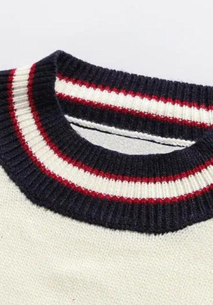 Style Core Aesthetics, New Style Trends - Vintage Teddy Embroidered Knitted Sweater Style Core Aesthetics, New Style Trends - Vintage Teddy Embroidered Knitted Sweater