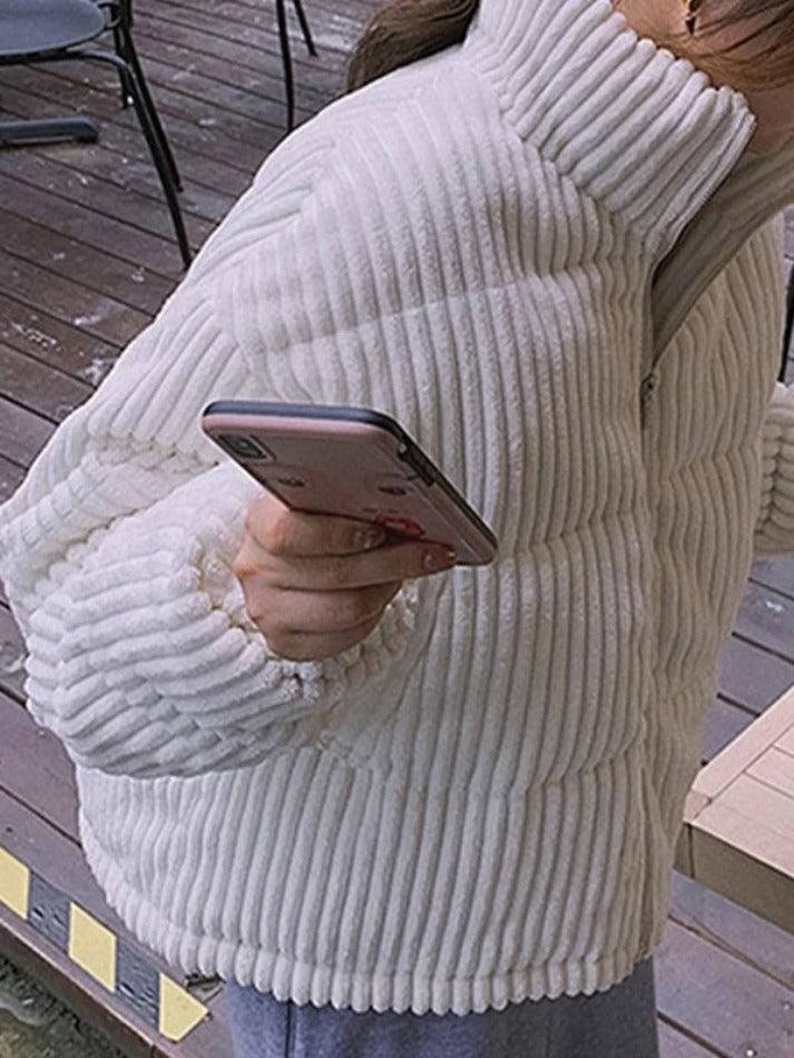 Style Core Aesthetics, New Style Trends - Vintage Zip Up Corduroy Padded Jacket Style Core Aesthetics, New Style Trends - Vintage Zip Up Corduroy Padded Jacket