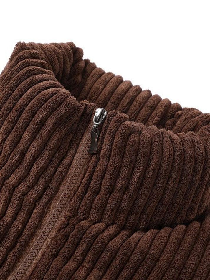 Style Core Aesthetics, New Style Trends - Vintage Zip Up Corduroy Padded Jacket Style Core Aesthetics, New Style Trends - Vintage Zip Up Corduroy Padded Jacket