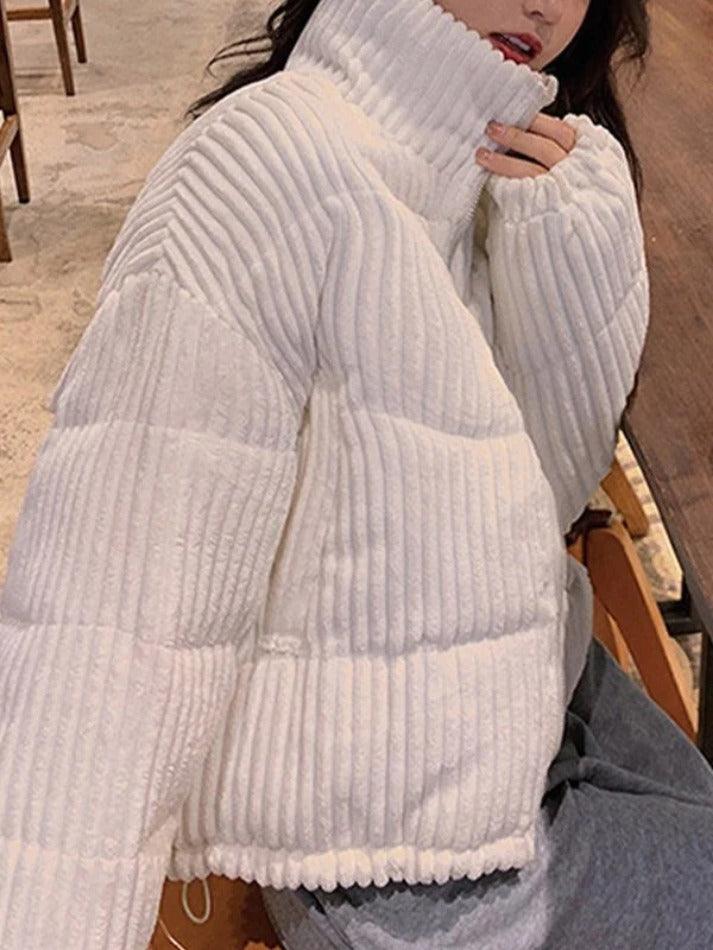 Style Core Aesthetics, New Style Trends - Vintage Zip Up Corduroy Padded Jacket Style Core Aesthetics, New Style Trends - Vintage Zip Up Corduroy Padded Jacket