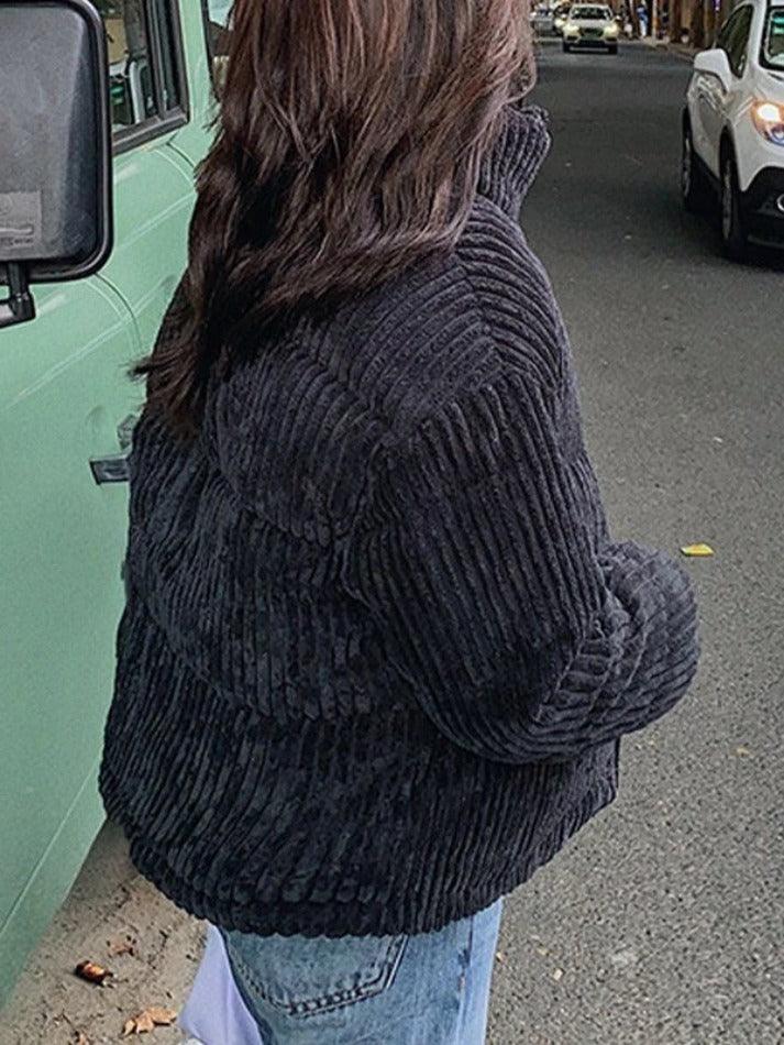 Style Core Aesthetics, New Style Trends - Vintage Zip Up Corduroy Padded Jacket Style Core Aesthetics, New Style Trends - Vintage Zip Up Corduroy Padded Jacket