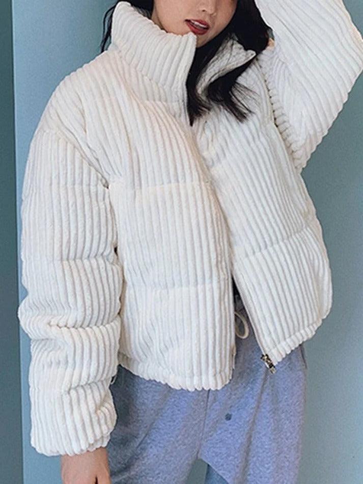 Style Core Aesthetics, New Style Trends - Vintage Zip Up Corduroy Padded Jacket Style Core Aesthetics, New Style Trends - Vintage Zip Up Corduroy Padded Jacket