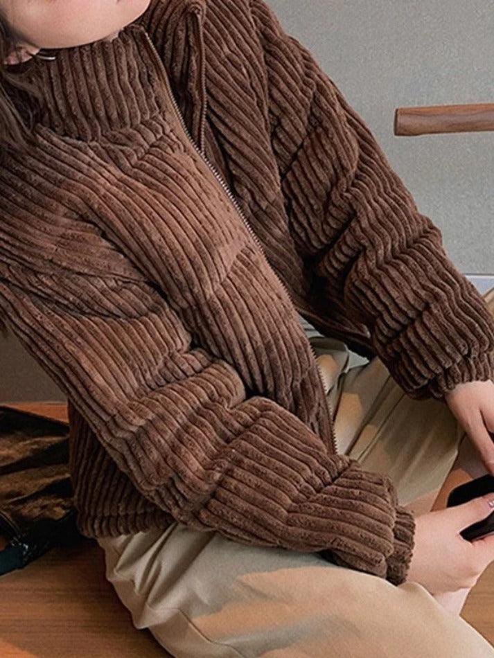 Style Core Aesthetics, New Style Trends - Vintage Zip Up Corduroy Padded Jacket Style Core Aesthetics, New Style Trends - Vintage Zip Up Corduroy Padded Jacket