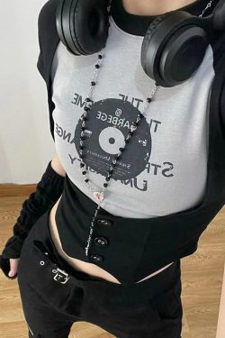 Style Core Aesthetics, New Style Trends - Vinyl Print Crop Top